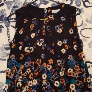 Calvin Klein floral navy top